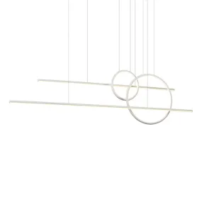 LED Pendant from the Chute Calypso Collection in White Finish by Kuzco Lighting