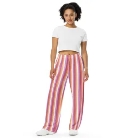 Lesbian Pride Flag Wide-Leg Pants