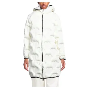 Love Moschino Chic Quilted Heart Long Down Jacket