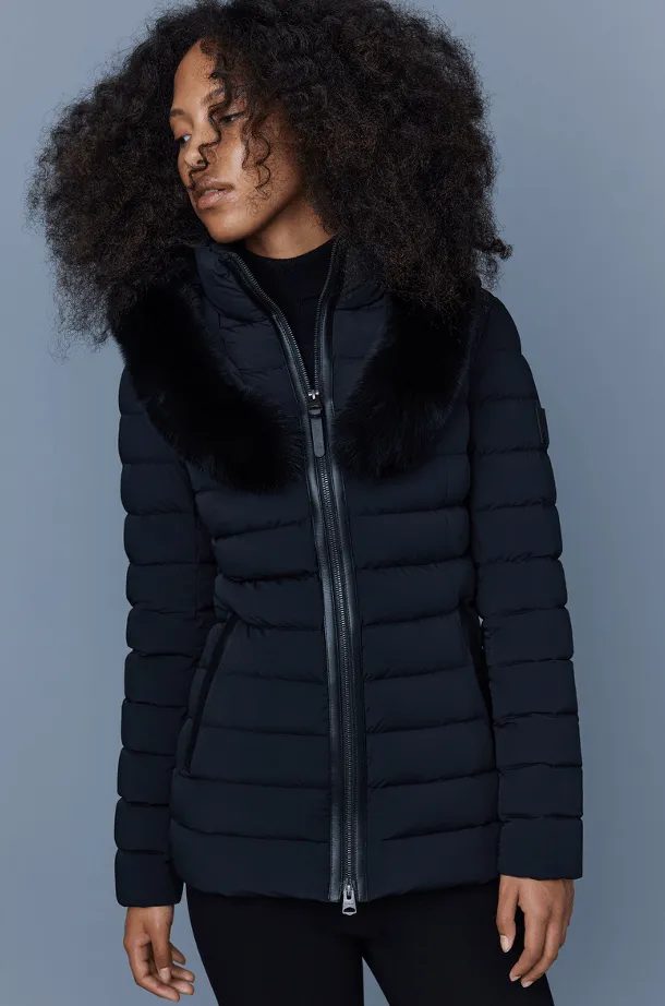 MACKAGE KADALINA-BX - Down Jacket With Signature Blue Fox Fur Collar