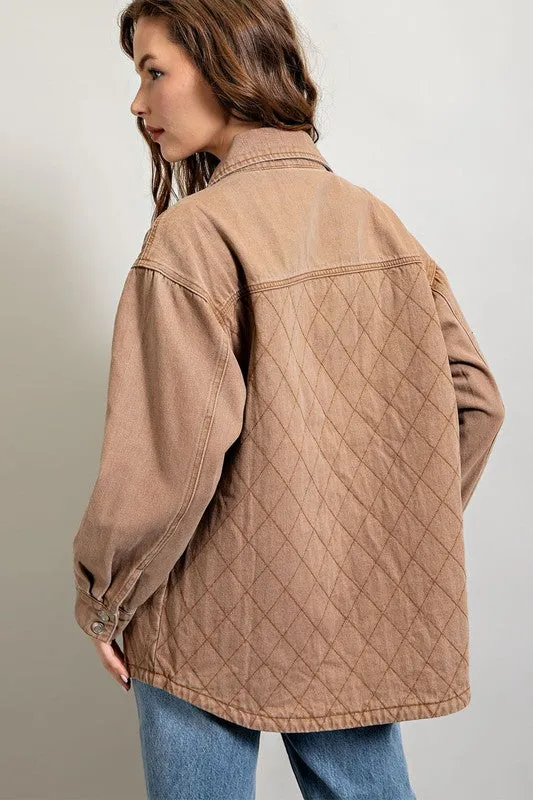 MANNIN QUILTED BUTTON DOWN JACKET