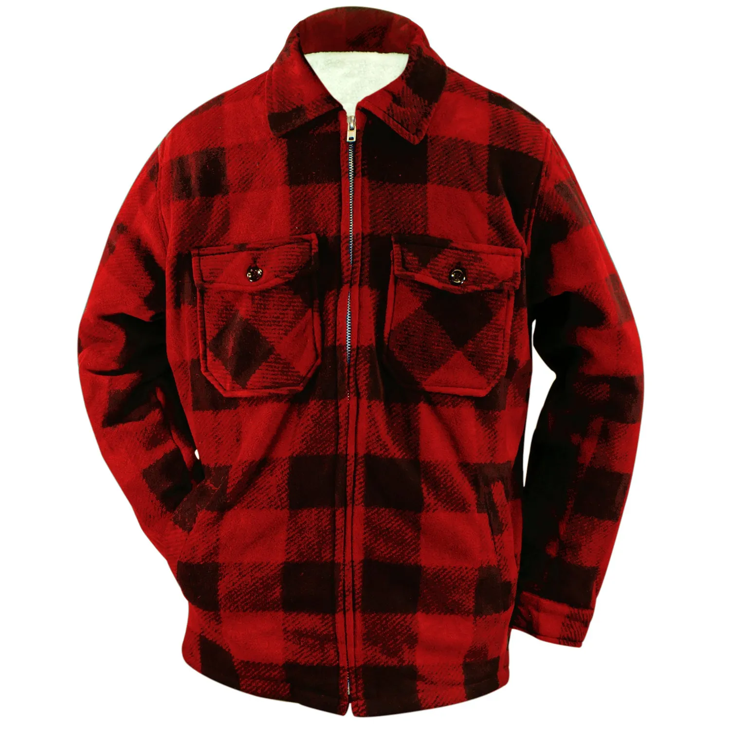 Men's Buffalo Plaid Fleece Lined Jacket M9109