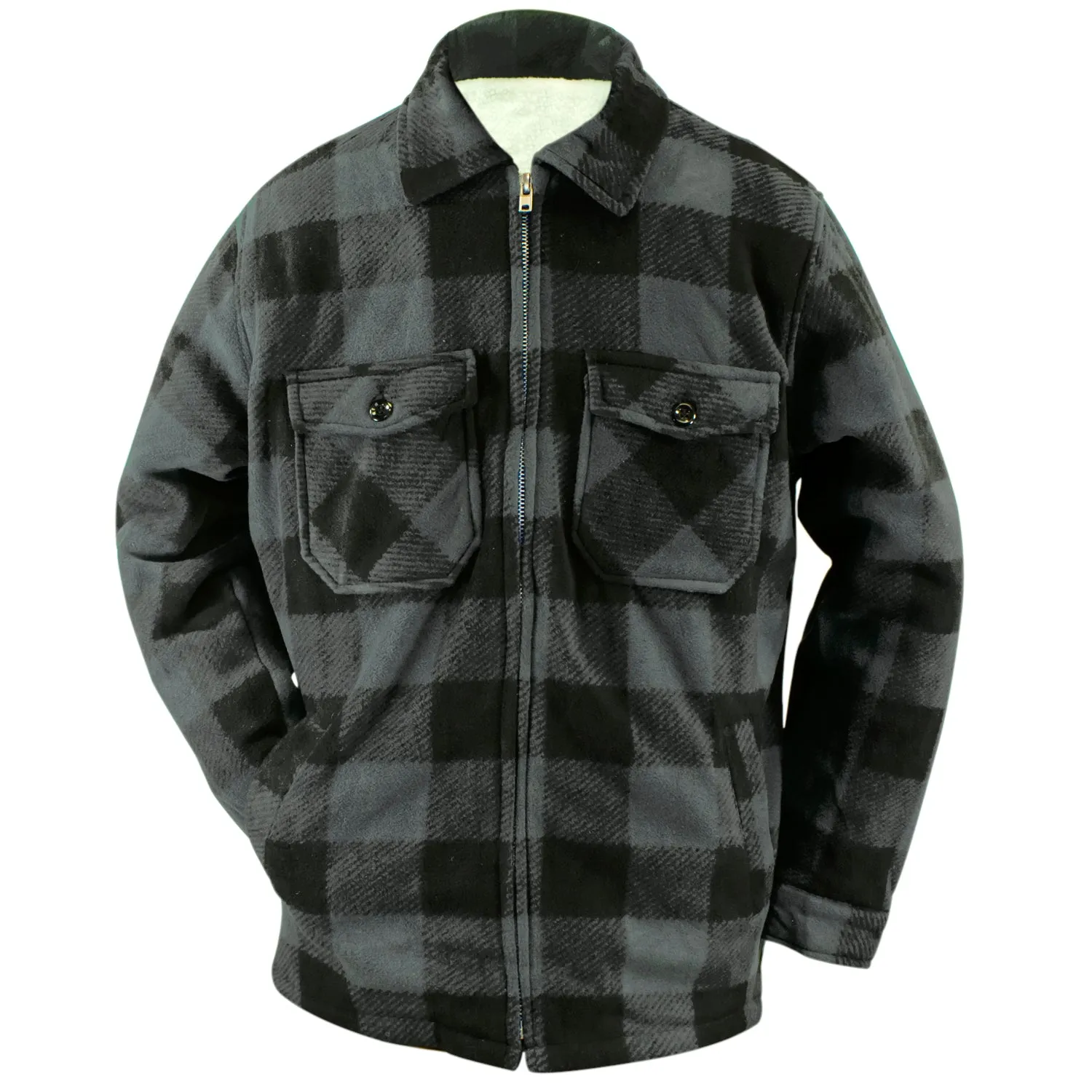 Men's Buffalo Plaid Fleece Lined Jacket M9109