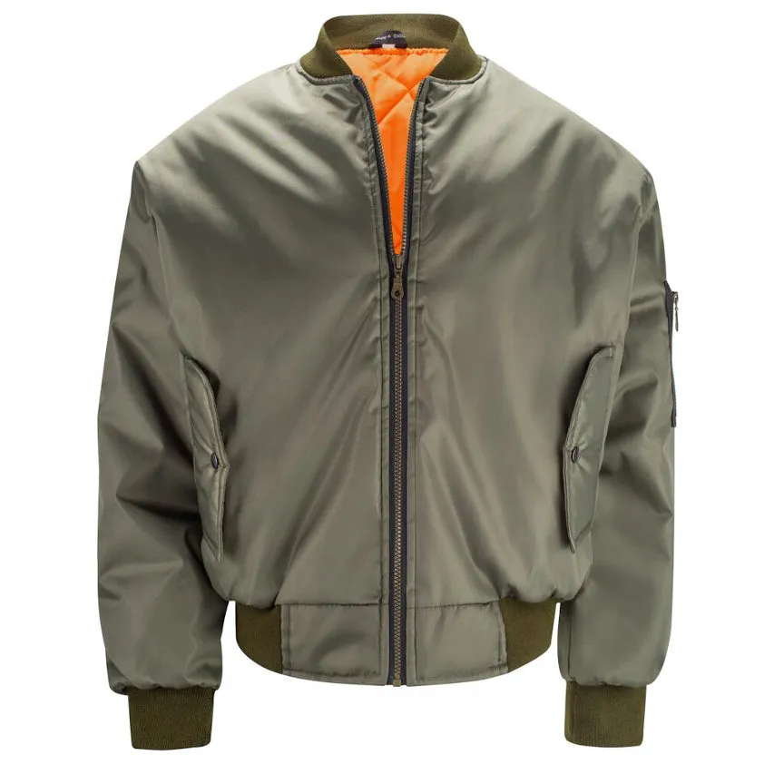 Mens MA1 Flight Bomber Jacket - Olive