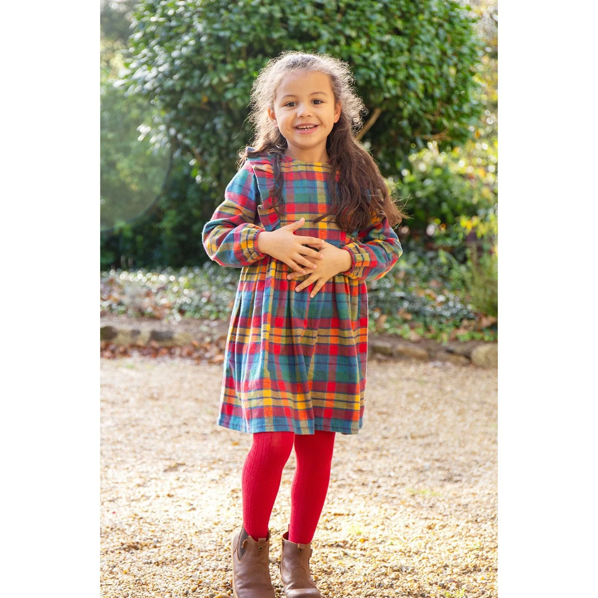 Merry Rainbow Check Agnes Dress