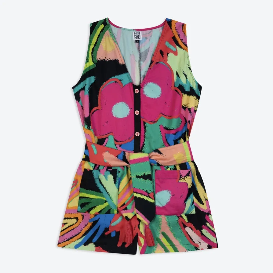 Miss Pompom Jungle Poolside Playsuit