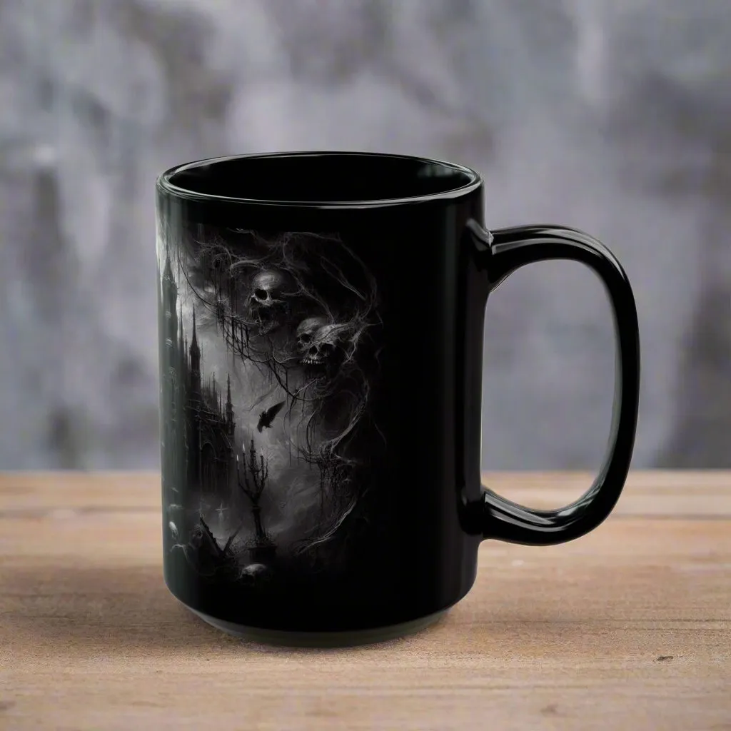 Nightfall Whisper Gothic Mug – Unleash the Elegance of Darkness in Every Sip