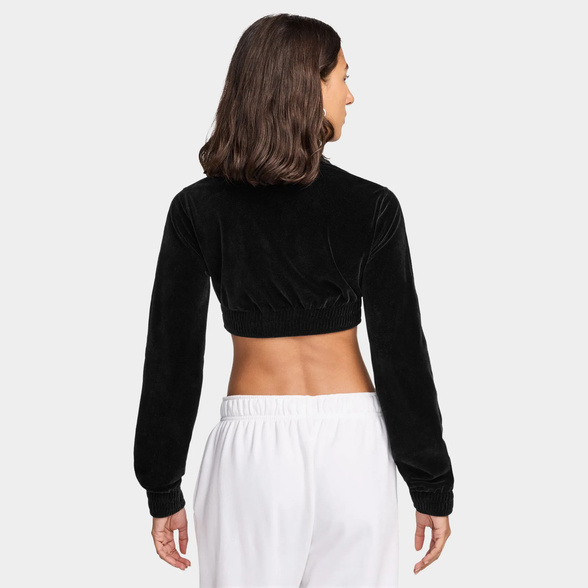 Nike Sportswear Women's Velour Full-Zip Top Black / Sail - Sail