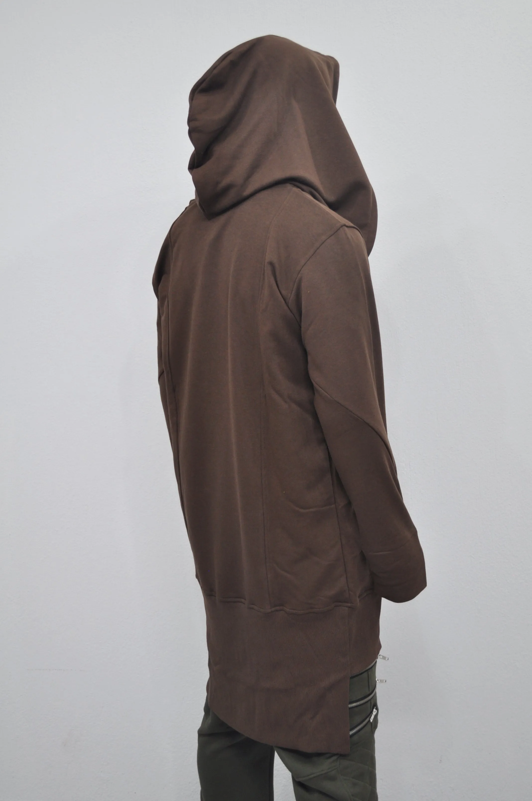 Overlong Ashashin Oversized Hood Long Sleeve Hoodie/ Cyber Goth Jacket,