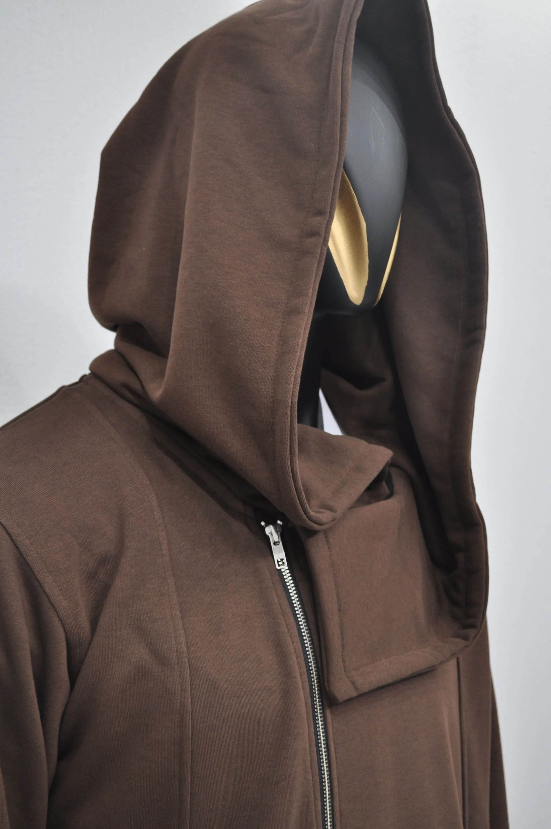 Overlong Ashashin Oversized Hood Long Sleeve Hoodie/ Cyber Goth Jacket,