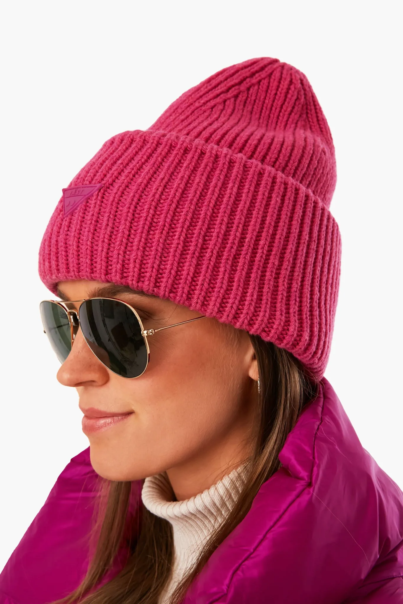 Oversize Raspberry Beanie