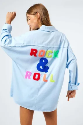 Oversized Embroidered Shacket - Rock & Roll