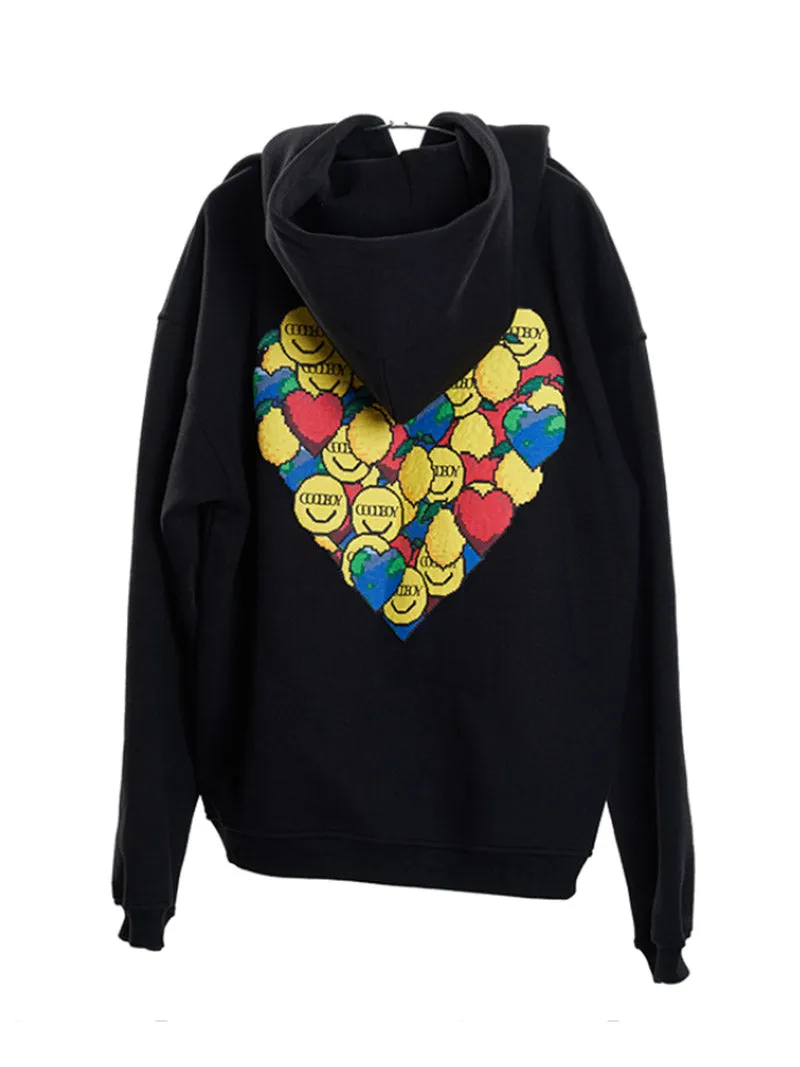 Oversized Heart Graphic Hoodie