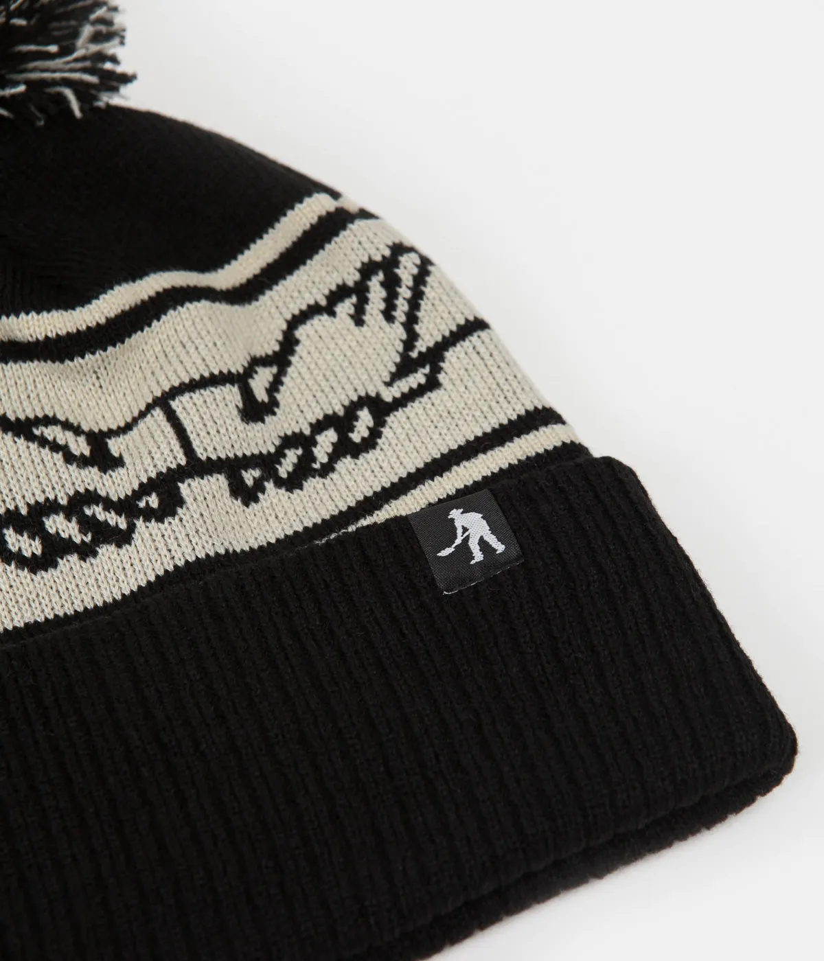 Pass Port Intersolid Pom Pom Beanie - Black