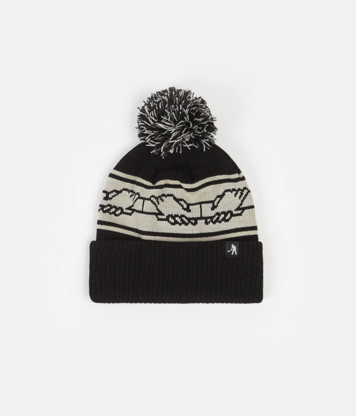 Pass Port Intersolid Pom Pom Beanie - Black