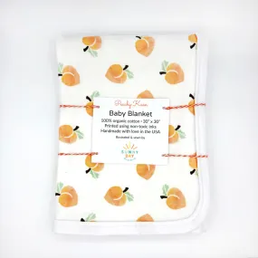 Peachy Keen Baby Receiving Blanket - Organic Cotton