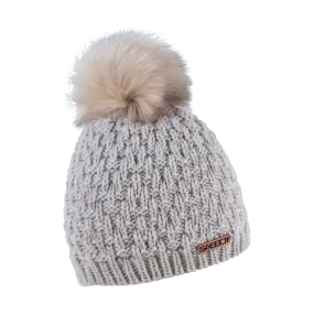 Petra Oatmeal Faux Fur Beanie Hat