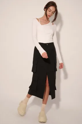 Practically Perfect Cargo Midi Pencil Skirt