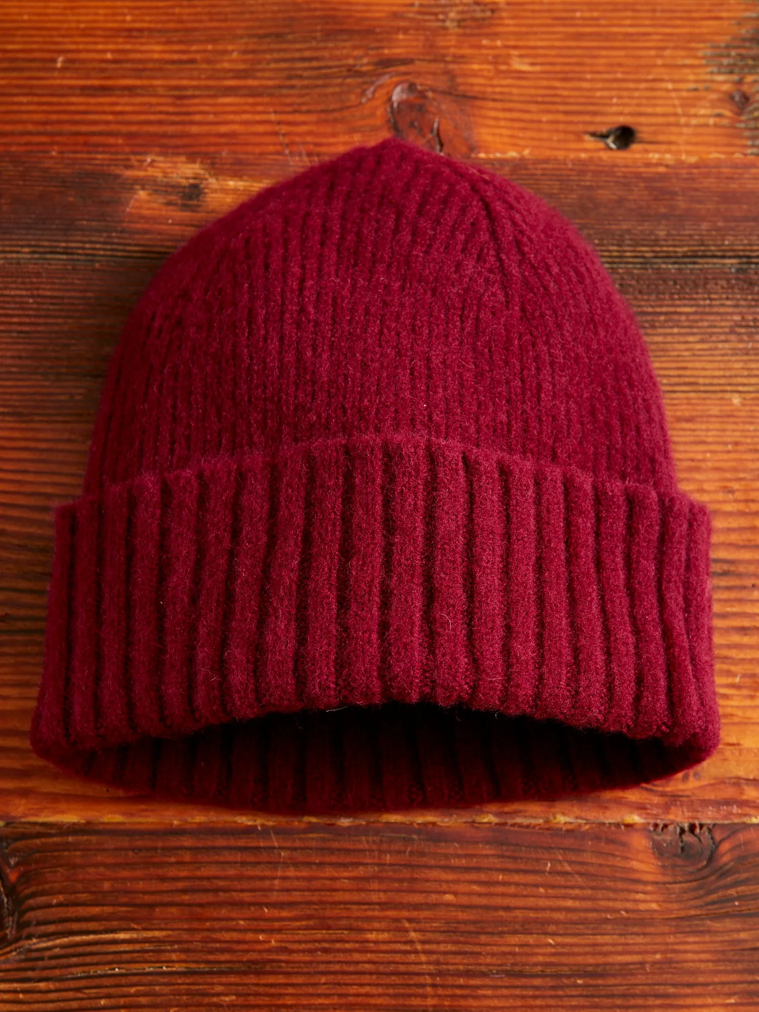 "King Jammy" Wool Beanie in Bordeaux