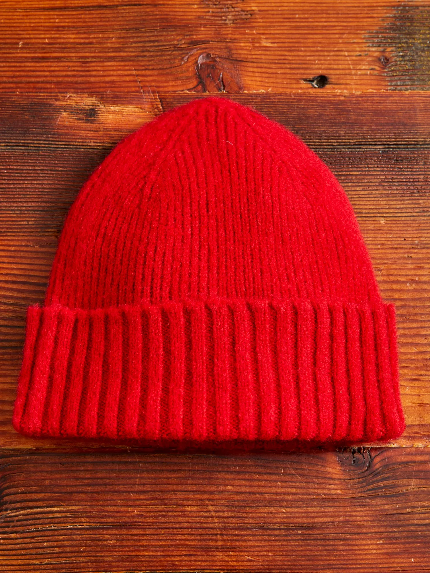 "King Jammy" Wool Beanie in Red Fire