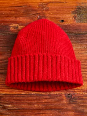 "King Jammy" Wool Beanie in Red Fire