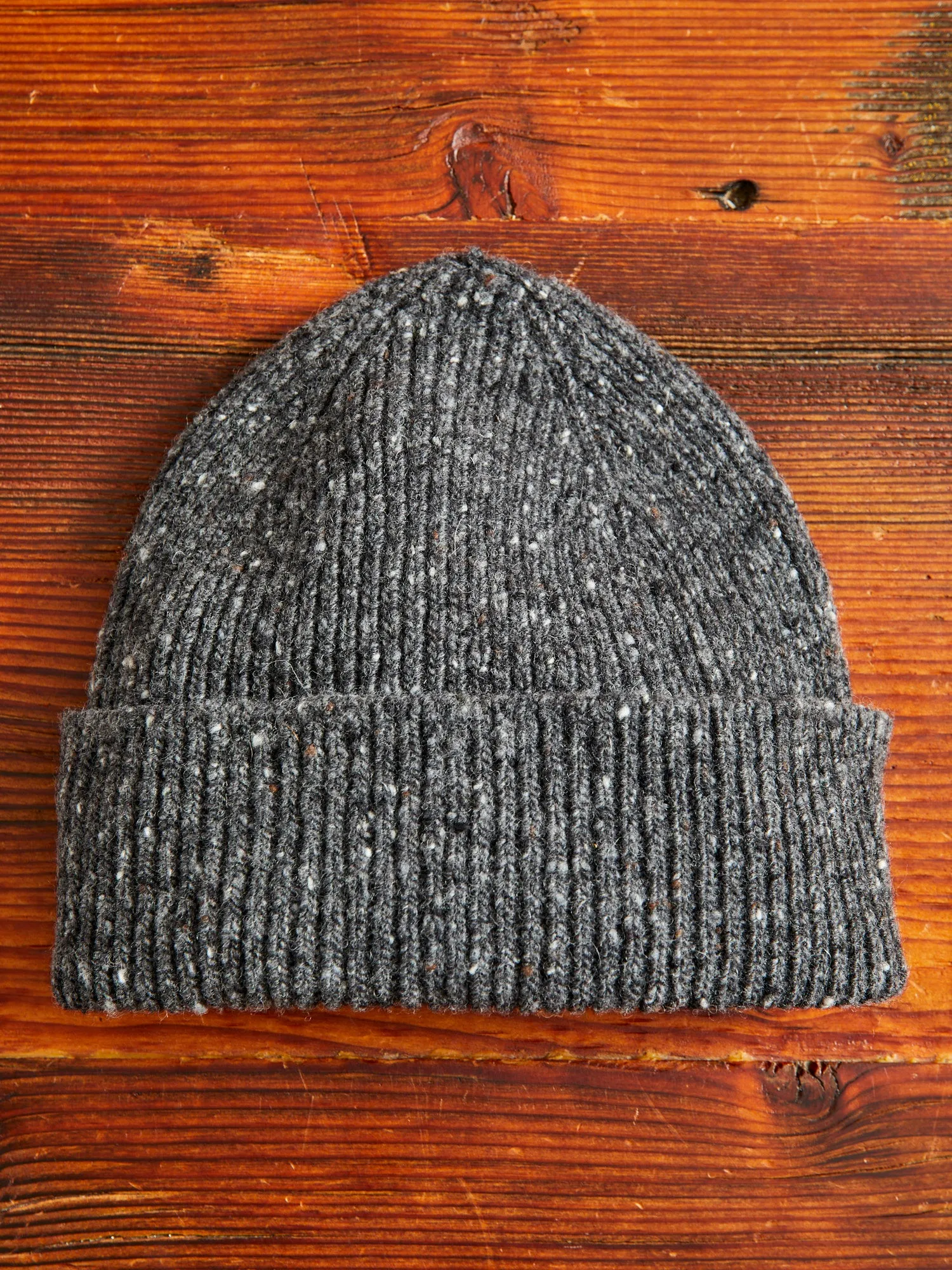 "Out of the Blue" Wool Beanie in Charcoal