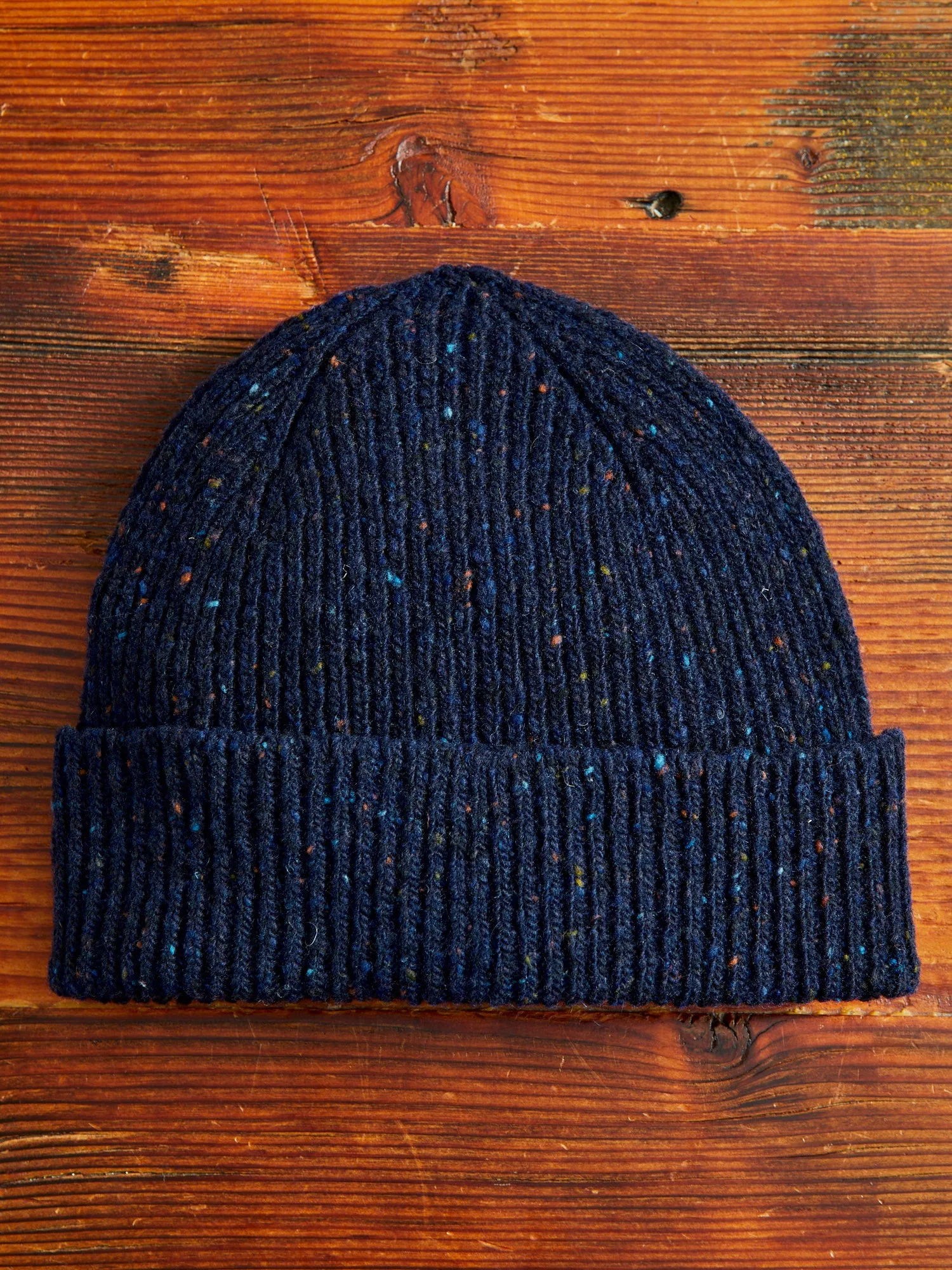 "Out of the Blue" Wool Beanie in Navy