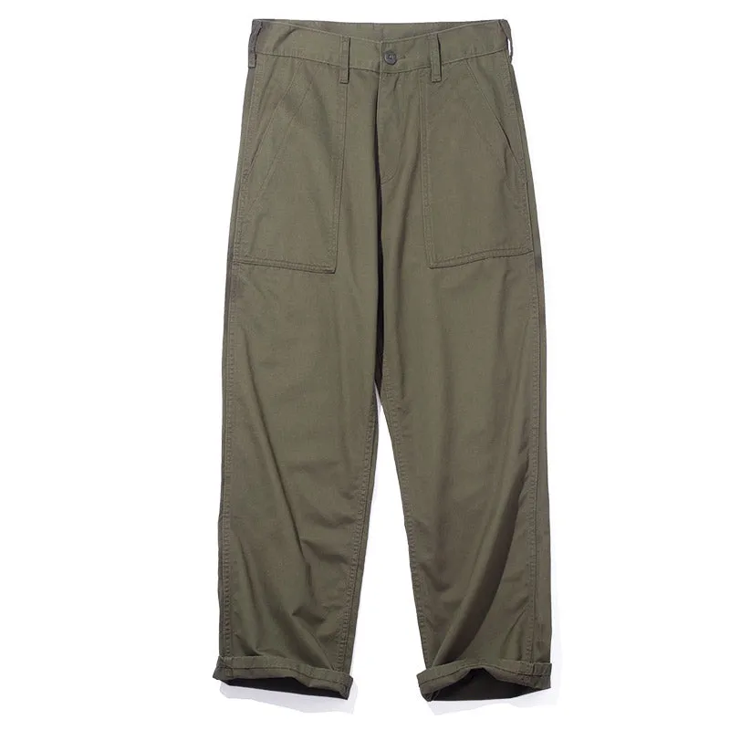 Retro Military Style Loose Casual Trousers