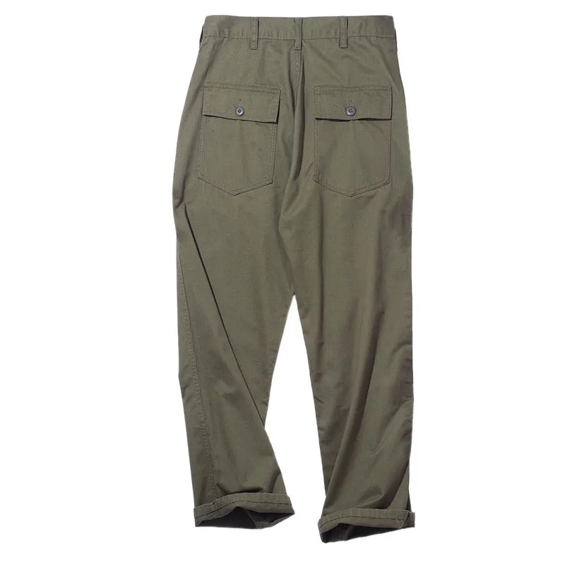 Retro Military Style Loose Casual Trousers