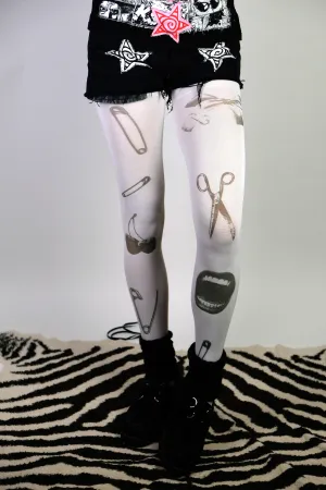 Safety pin tights- S-XL