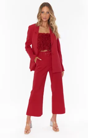 Show Me Your Mumu Dj Cropped Pants Red Suiting