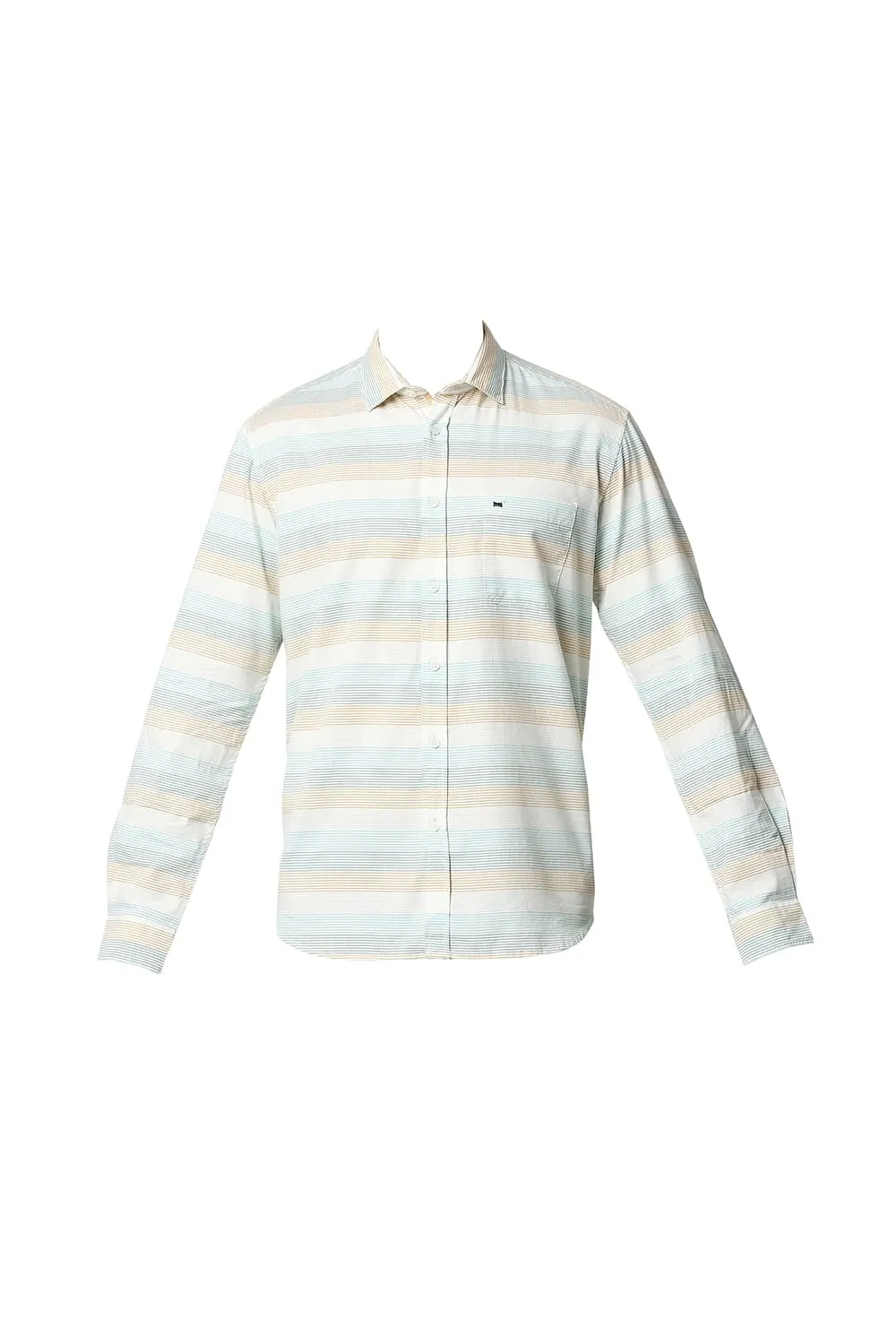 Slim Fit Twill Weft Stripe Shirt