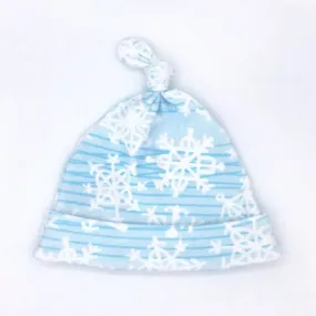 Snowflake Baby Hat (0-3M) - Organic Cotton