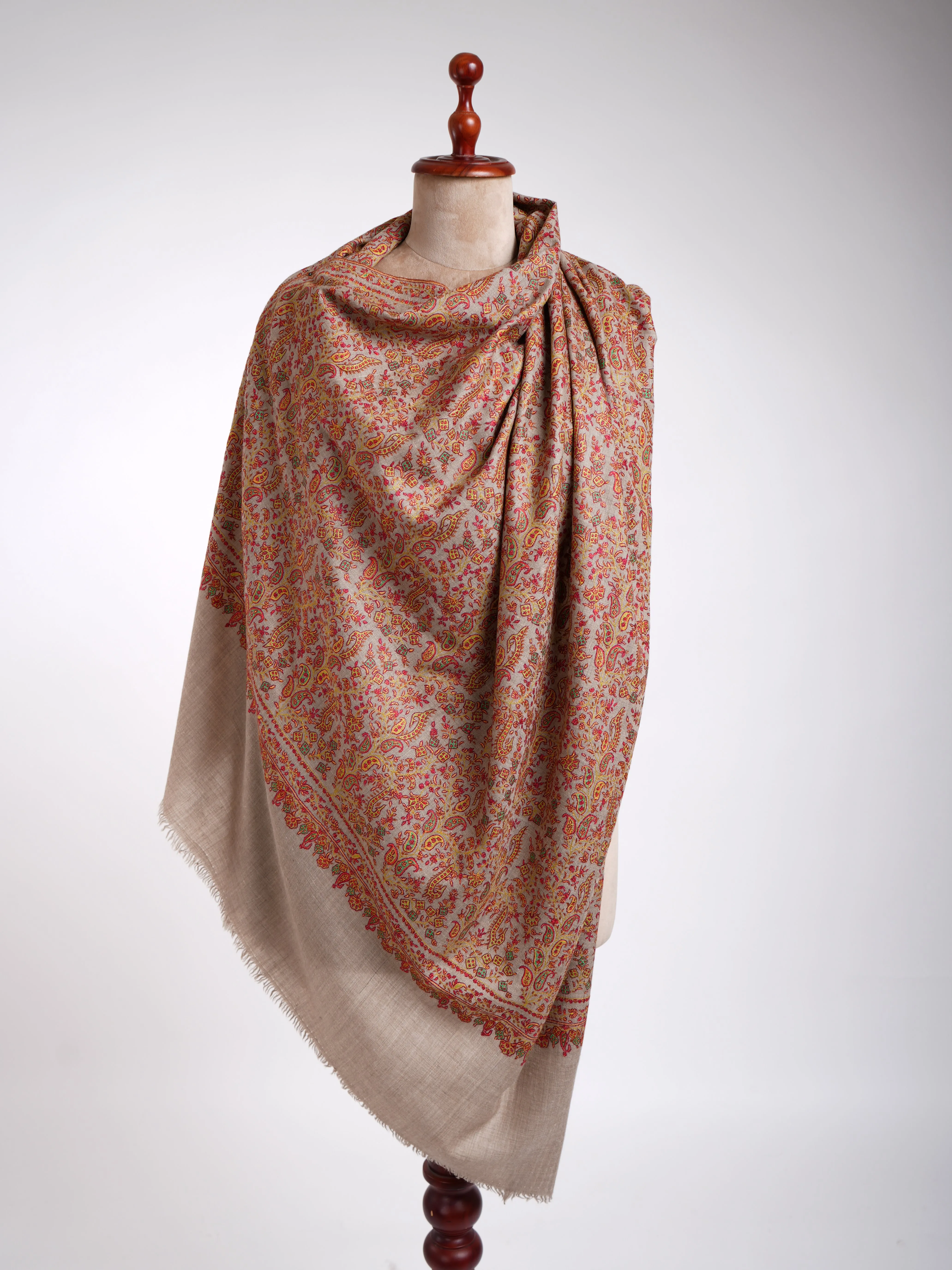 Sozni Handmade Pure Pashmina Shawl