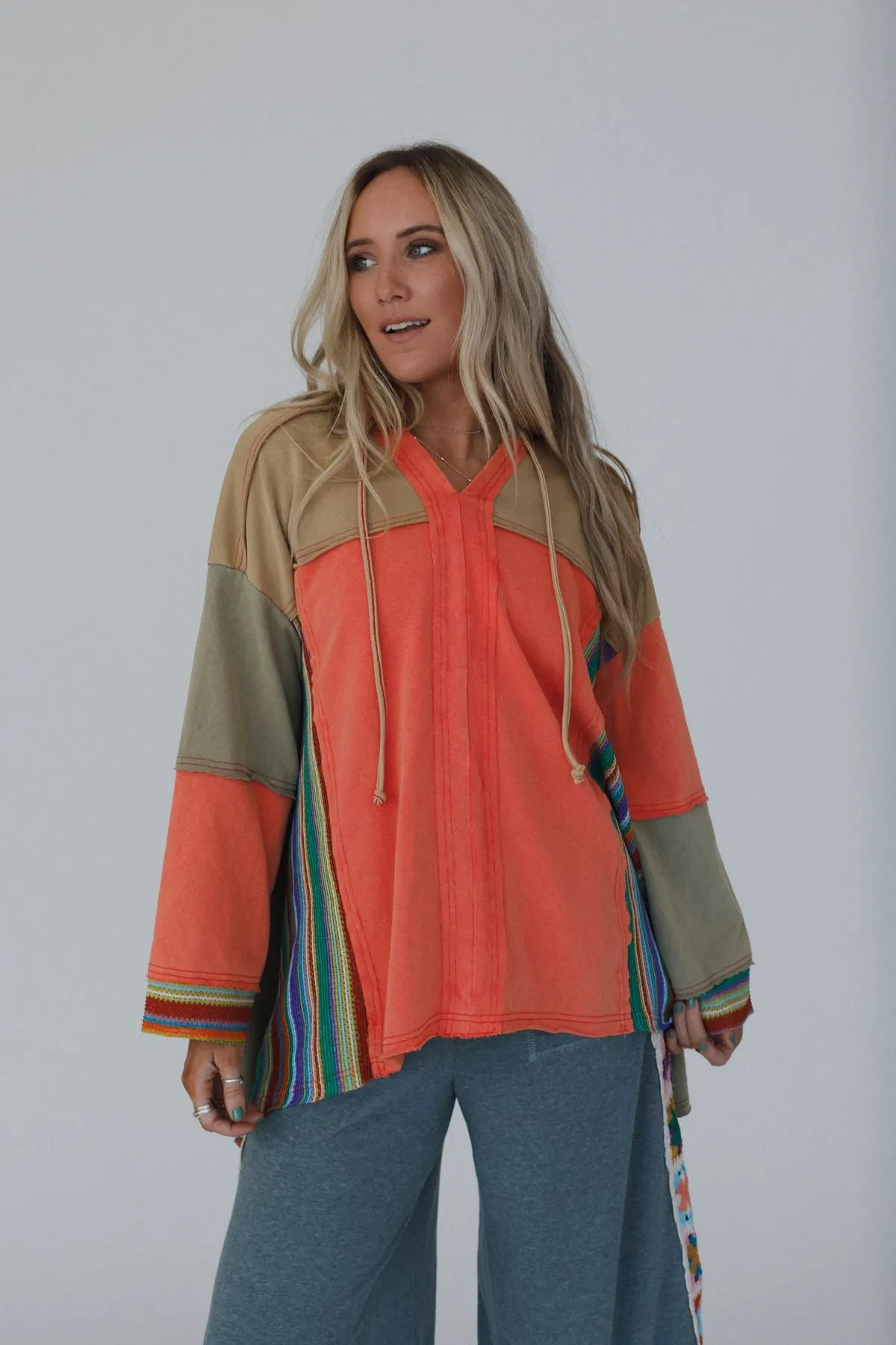 Surfside Siren Hoodie Tunic - Coral