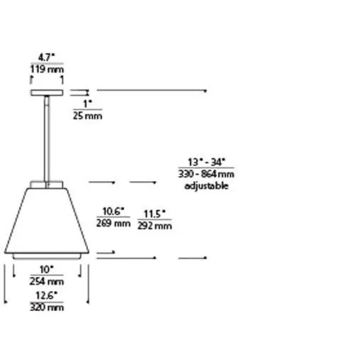 Tech Lighting 700OPBOW Bowman 12 Outdoor Pendant