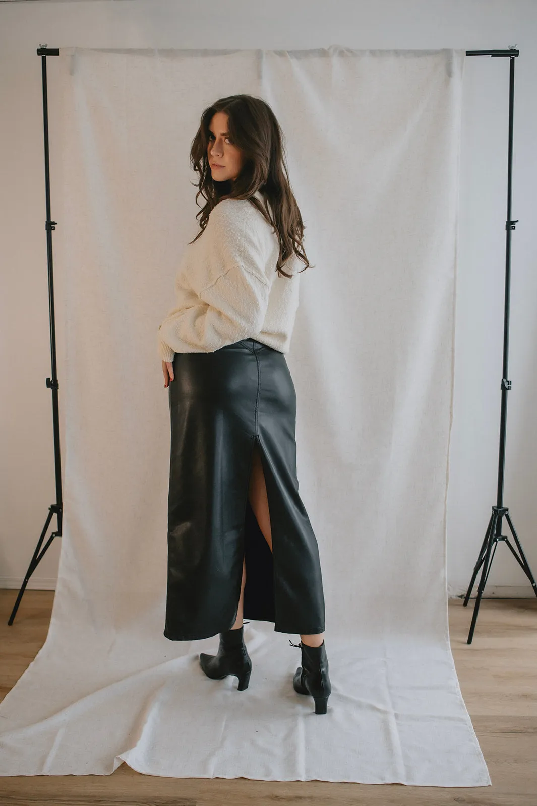 The City Slicker Vegan Leather Skirt by Free People