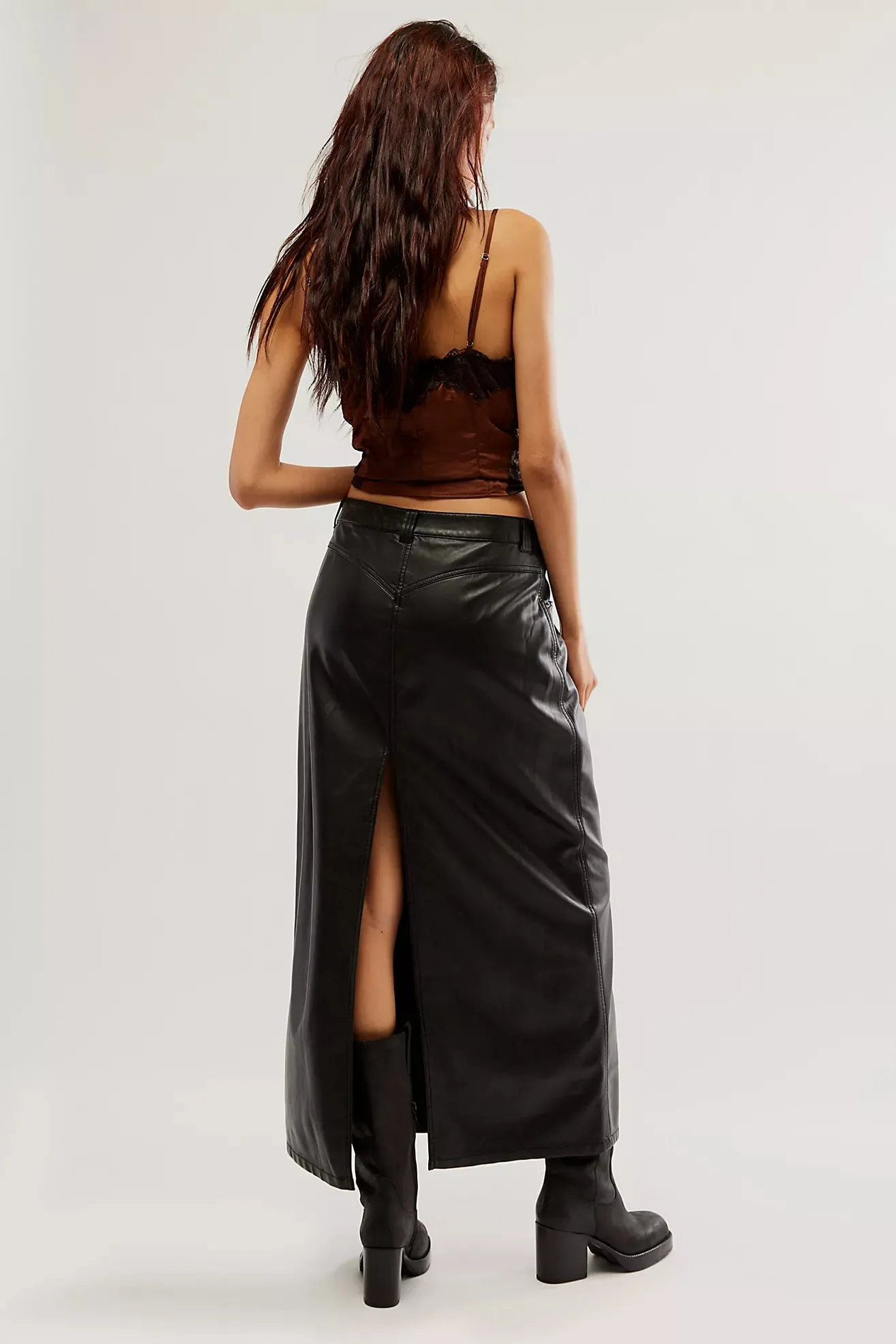 The City Slicker Vegan Leather Skirt by Free People