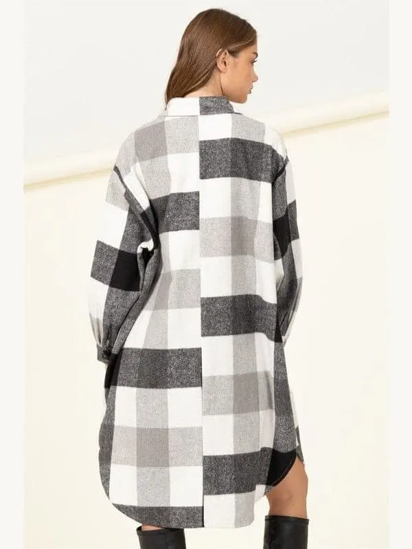 Trendy Throwback Checkered Shacket