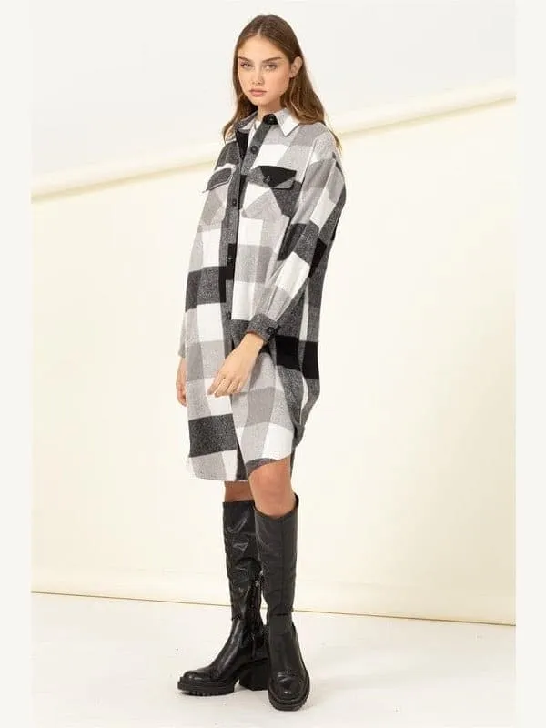 Trendy Throwback Checkered Shacket