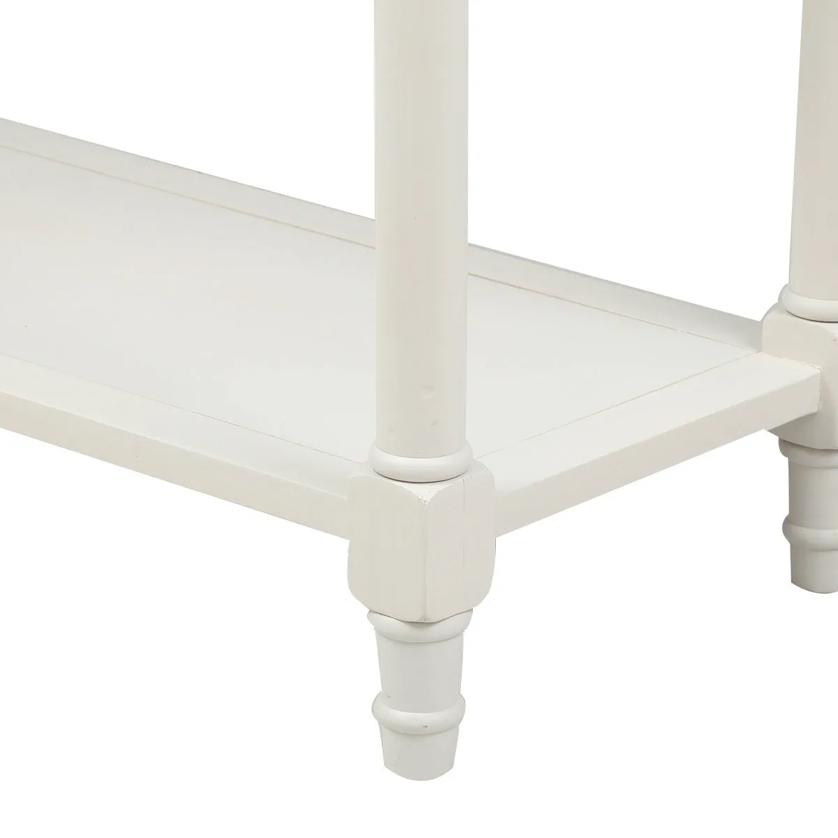 Trexm Daisy Series Console Table - Ivory White