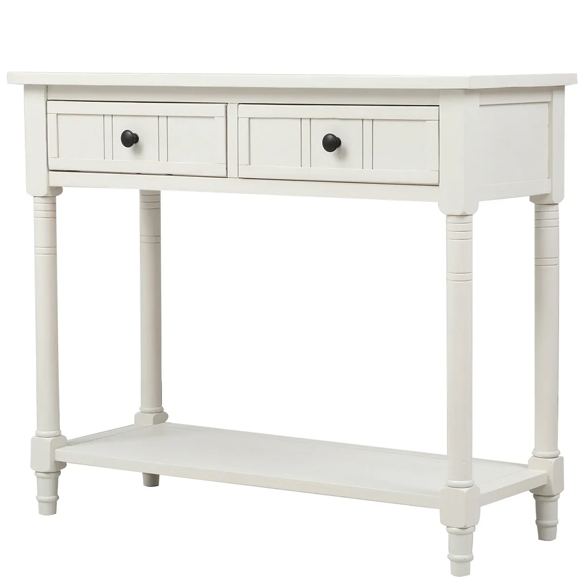 Trexm Daisy Series Console Table - Ivory White