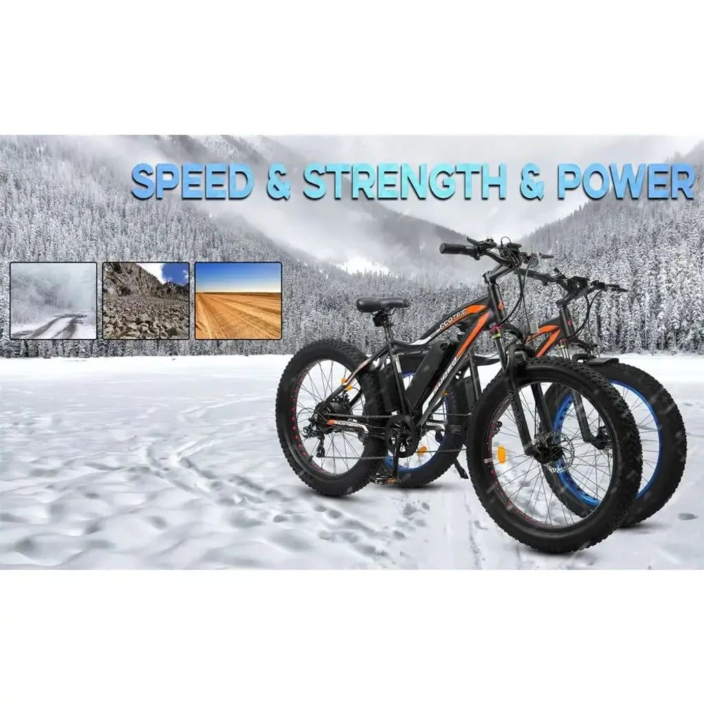 UL Certified - Ecotric Rocket 500W 36V Fat Tire All Terrain Electric Bike