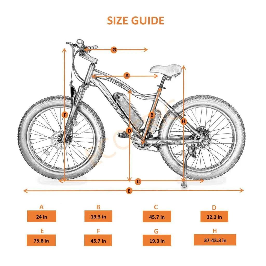 UL Certified - Ecotric Rocket 500W 36V Fat Tire All Terrain Electric Bike