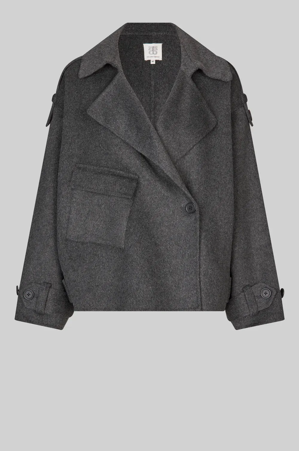 Walance Short Jacket Dark Grey Melange