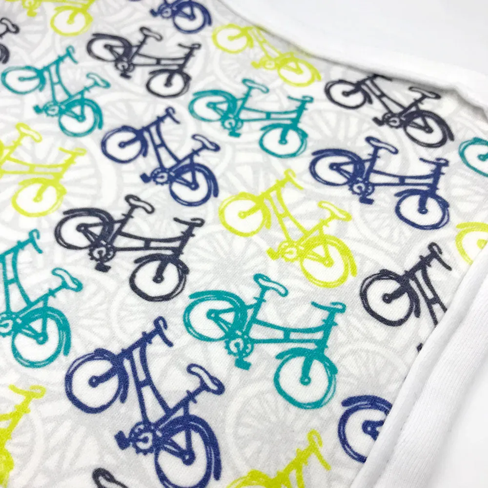 Whimsical Wheelies Burp Cloth - Organic Cotton