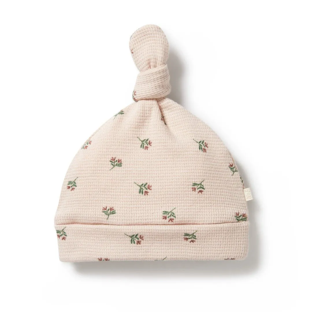 Wilson & Frenchy Emily Floral Waffle Organic Knot Hat