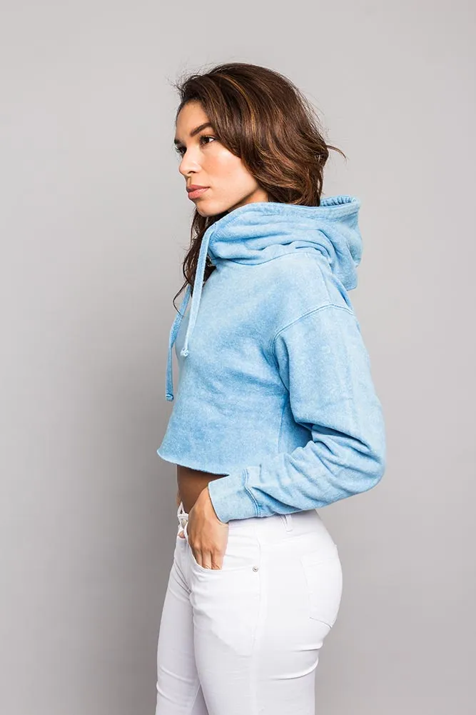 Women's Essential Cropped Long Sleeve Hoodie