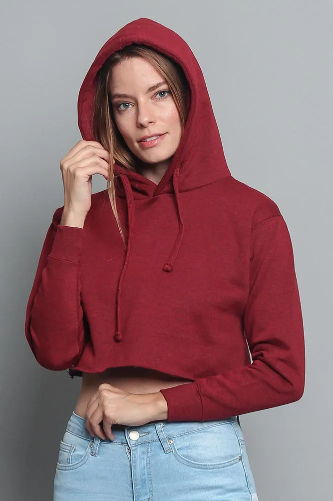 Women's Essential Cropped Long Sleeve Hoodie