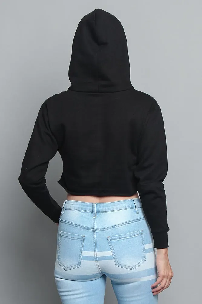 Women's Essential Cropped Long Sleeve Hoodie